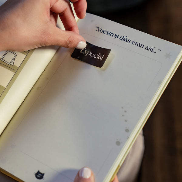 Espacio para escribir dentro del libro