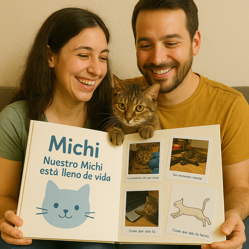"Nuestro Michi está lleno de vida" – El testimonio de Claudia y Tomás, lectores de Editorial Patitas de Papel